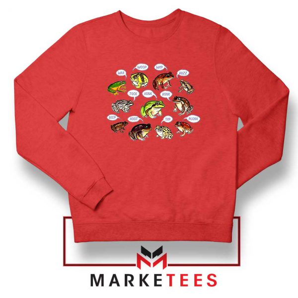 Frog Song Animal Meme Red Sweatshirt