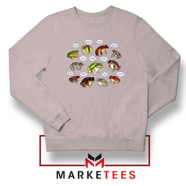 Frog Song Animal Meme Sport Grey Sweatshirt