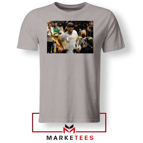 Giannis The Greatest NBA Finals Grey Tshirt