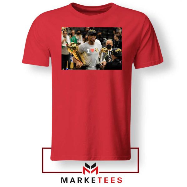 Giannis The Greatest NBA Finals Red Tshirt