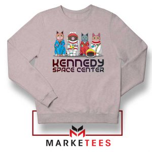 Cute Kennedy Space Center Cat Grey Sweater