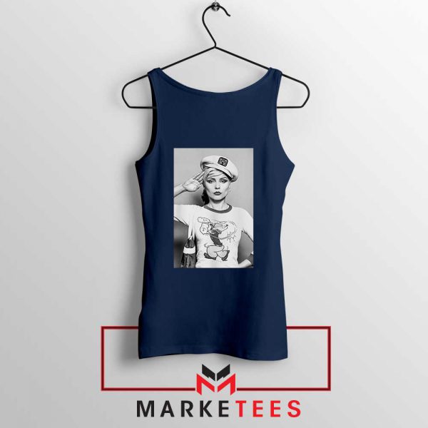 Debbie Harry Blondie Popeye Navy Blue Tank Top