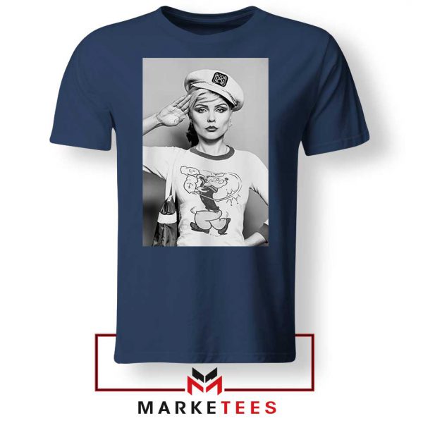 Debbie Harry Blondie Popeye Navy Blue Tshirt