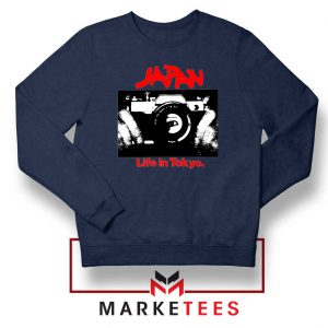 Japan Life in Tokyo Song Navy Blue Sweatshirt