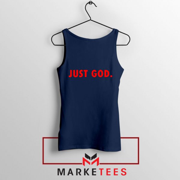 Just God Parody Navy Blue Tank Top