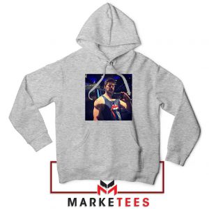 Karl Urban Body Poster Grey Hoodie