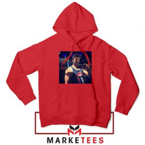 Karl Urban Body Poster Red Hoodie