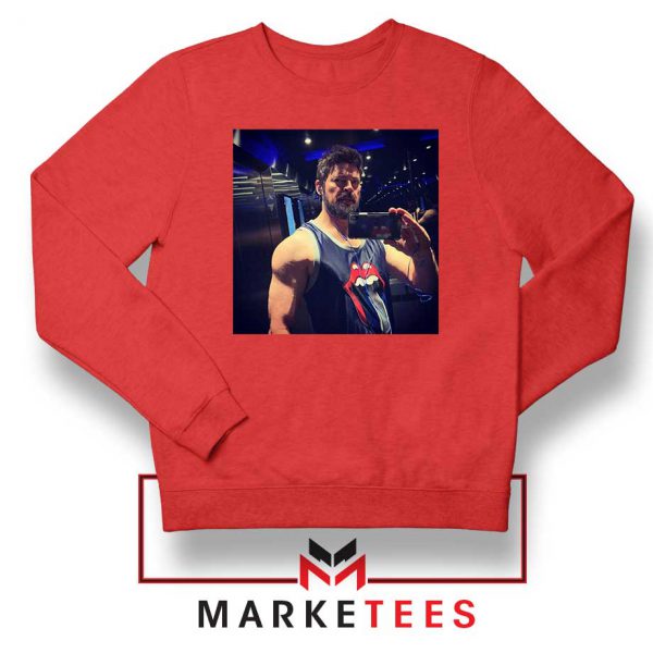 Karl Urban body Poster Red Sweatshirt