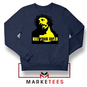 Kill Your Idols Band Jesus Navy Blue Sweater