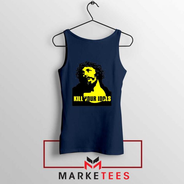 Kill Your Idols Band Jesus Navy Blue Tank Top