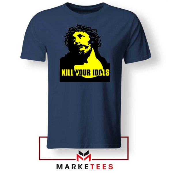 Kill Your Idols Band Jesus Navy Blue Tshirt