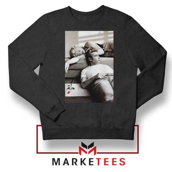 Marilyn Monroe James Dean Black Sweatshirt