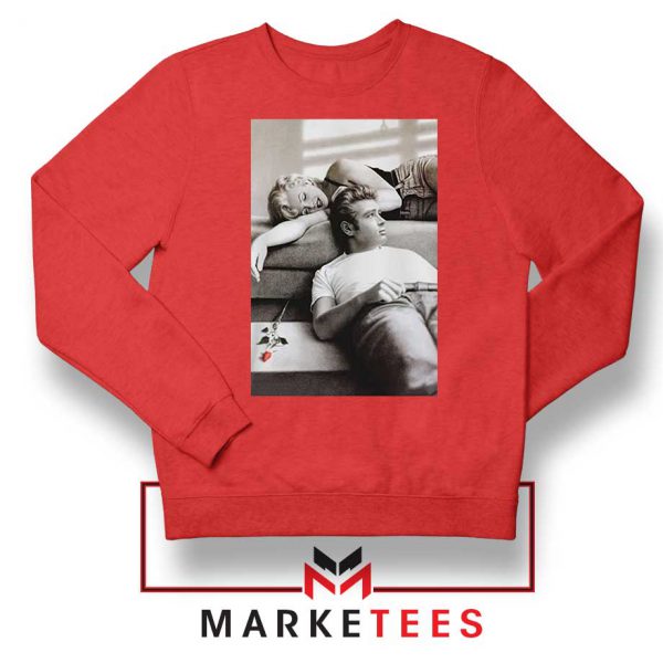 Marilyn Monroe James Dean Red Sweatshirt