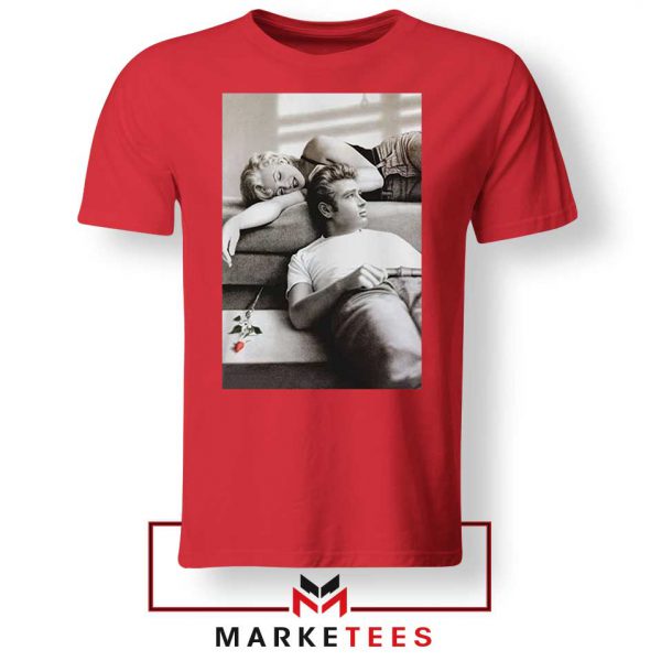 Marilyn Monroe James Dean Red Tshirt