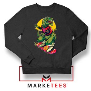 Marty McFly Dinosaur Black Sweater