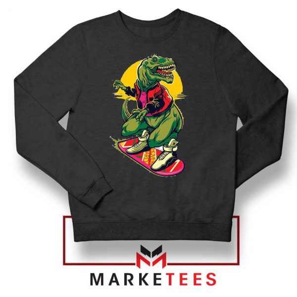 Marty McFly Dinosaur Black Sweater