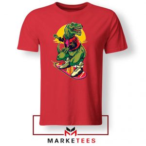 Marty McFly Dinosaur Red Tee