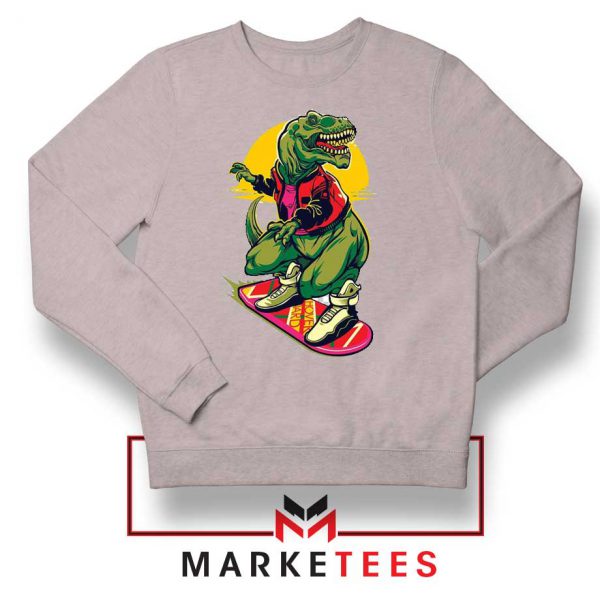 Marty McFly Dinosaur Sport Grey Sweater