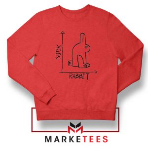 Rabbit Duck Illusion Red Sweater