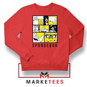 SpongeBob Yellow Characters Red Sweater