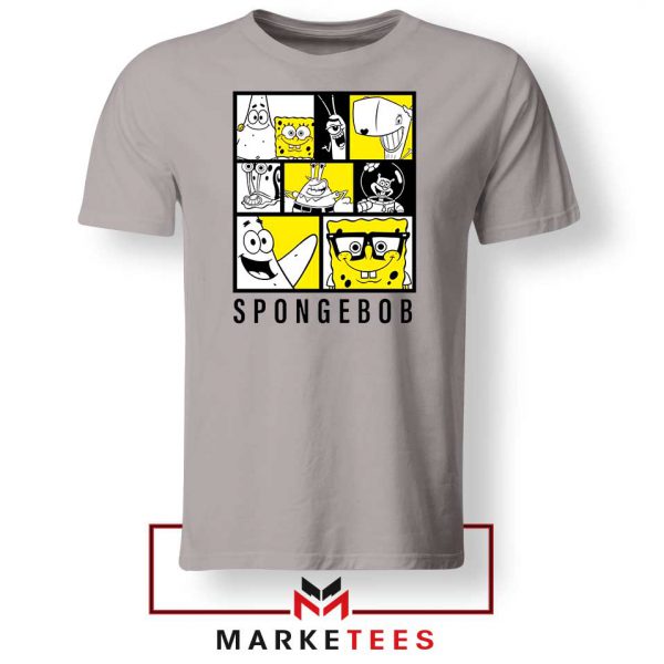 SpongeBob Yellow Characters Sport Grey Tee