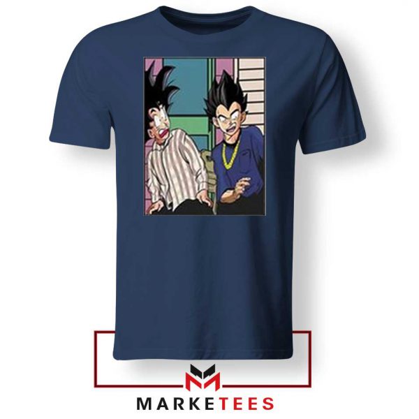 Goku and Vegeta Graphic Navy Blue Tee