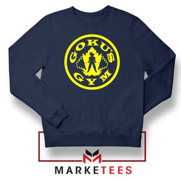 Gokus GYM Graphic Navy Blue Sweater