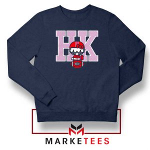 Hello Kitty Football Cute Navy Blue Sweatshirt