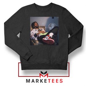 J Cole Design Sneaker Black Sweater
