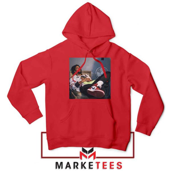 J Cole Design Sneaker Red Jacket