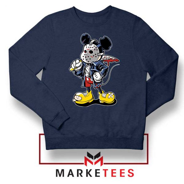 Mickey Jason Voorhees Navy Blue Sweatshirt