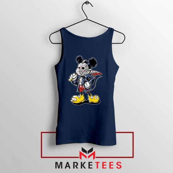 Mickey Jason Voorhees Navy Blue Tank Top