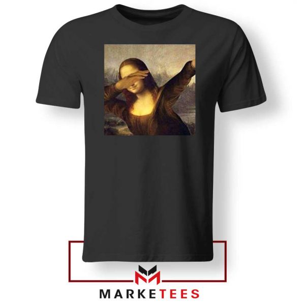 Monalisa Dabbing Meme Black Tshirt