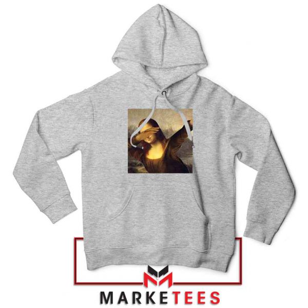 Monalisa Dabbing Meme Grey Hoodie