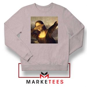 Monalisa Dabbing Meme Grey Sweatshirt