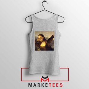 Monalisa Dabbing Meme Grey Tank Top