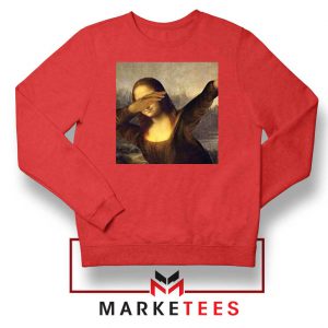 Monalisa Dabbing Meme Red Sweatshirt