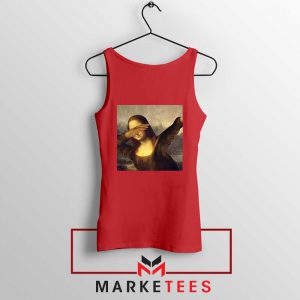 Monalisa Dabbing Meme Red Tank Top