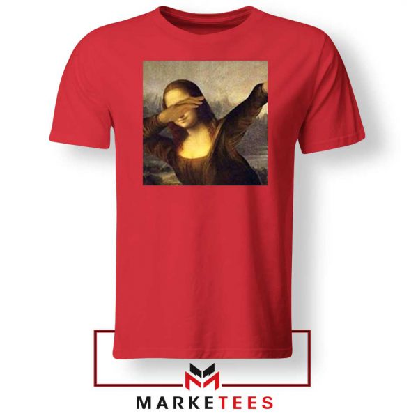 Monalisa Dabbing Meme Red Tshirt