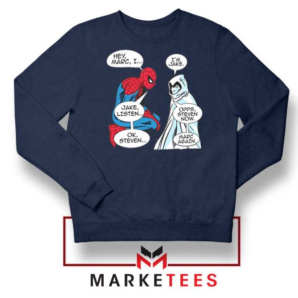 Moon Knight Spiderman Navy Sweater