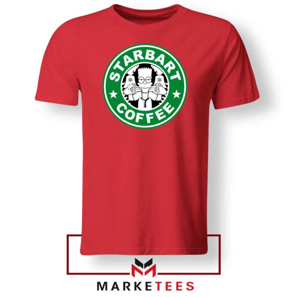 Starbart Simpson Coffee Red Tshirt