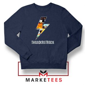 Thunderstruck Song ACDC Navy Blue Sweater