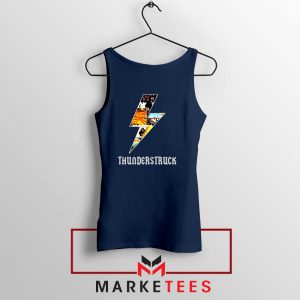 Thunderstruck Song ACDC Navy Blue Tank Top