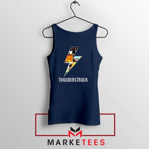 Thunderstruck Song ACDC Navy Blue Tank Top