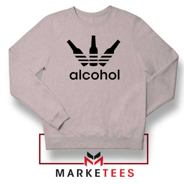 Alcohol Adidas Logo Sweatshirt Parody S-2XL
