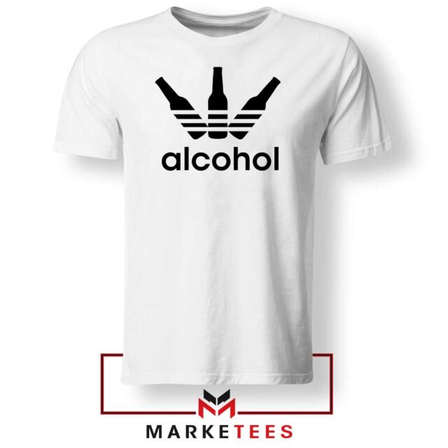 Alcohol Adidas Logo Tshirt Parody Design S-3XL
