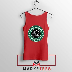 A Nightmare Without Coffee Logo Red Tank Top