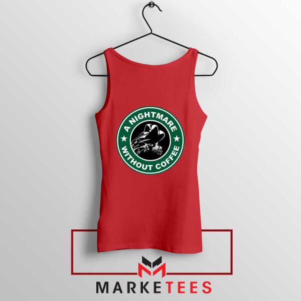 A Nightmare Without Coffee Logo Red Tank Top