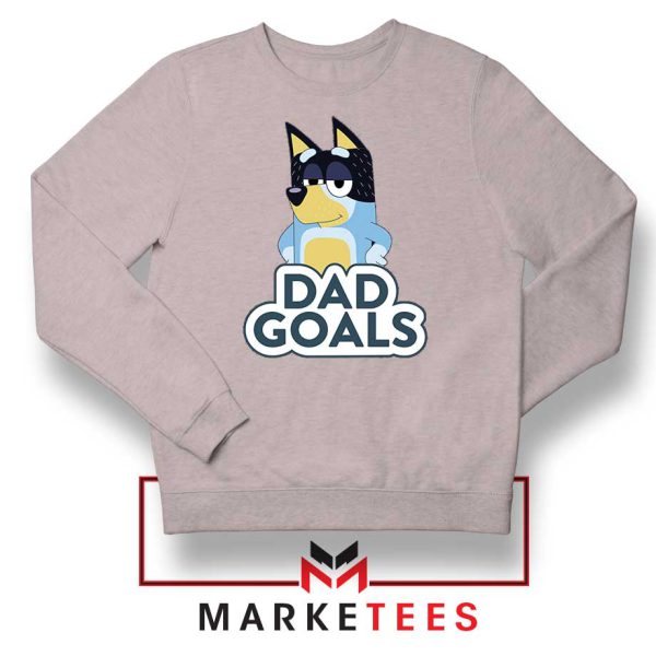 Bluey Bandit Dad Goals Design Grey Sweatshirt