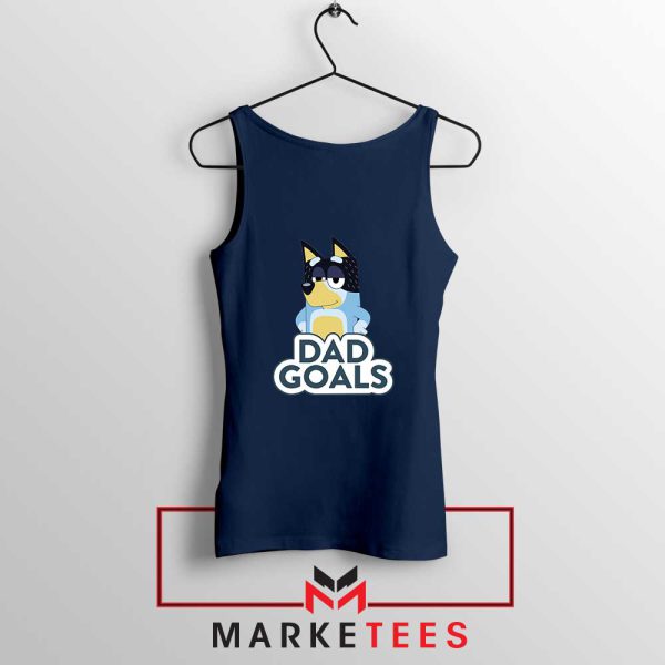 Disney Bluey Bandit Dad Goals Navy Tank Top